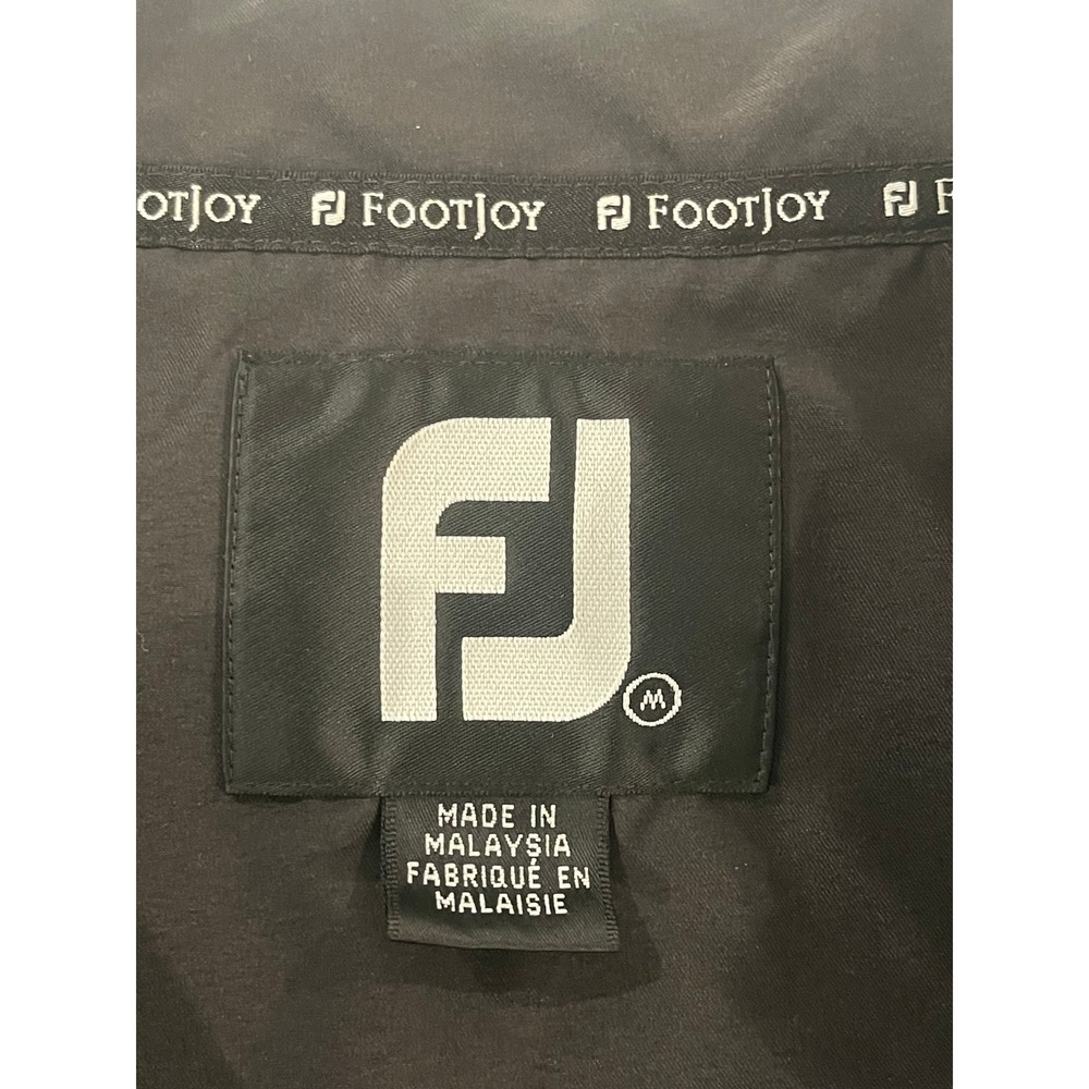 00143 - FootJoy Golf Pullover Windbreaker Dark Gray Mens Medium 1/4 Snap - Picture 4 of 15